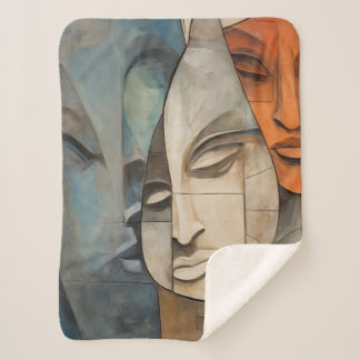 Sherpa Blanket Abstract Sorrow Art