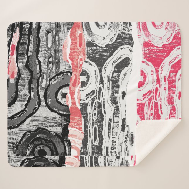 Sherpa Blanket – Friction Lands Abstract Design (Front (Horizontal))