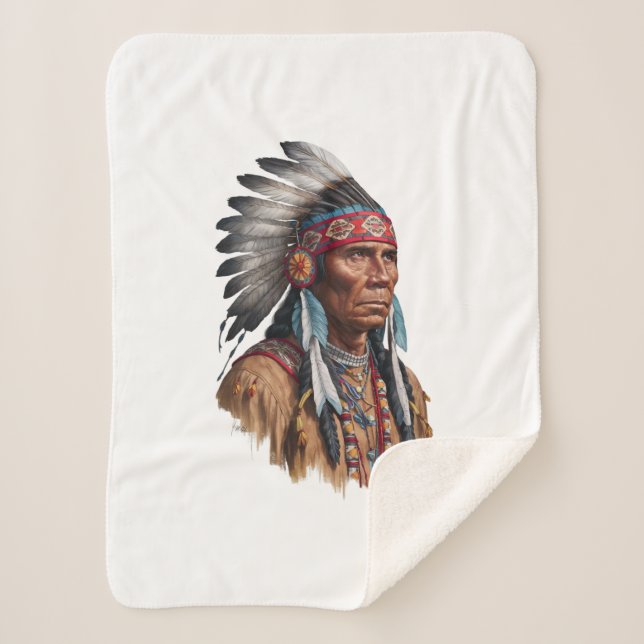 Sherpa Blanket - Native Americans (Front)