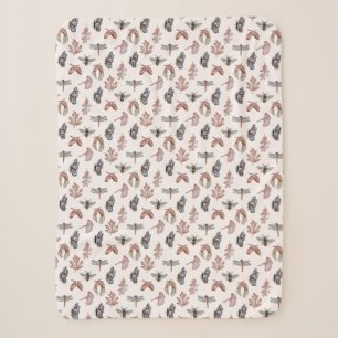  Sherpa Blanket,Nature print, for little girls Sherpa Blanket