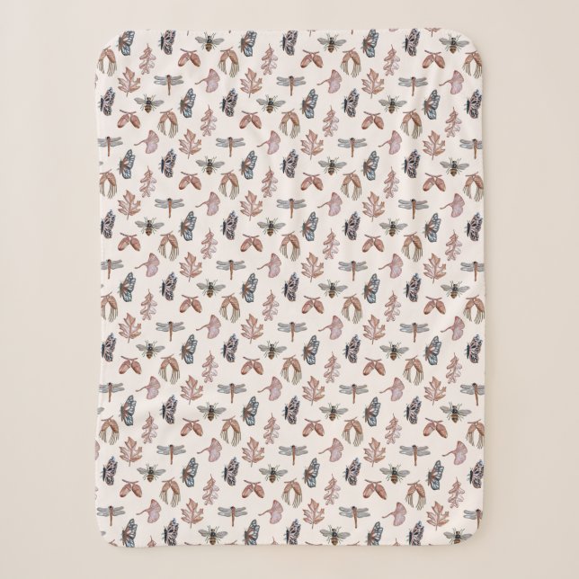  Sherpa Blanket,Nature print, for little girls Sherpa Blanket (Front)
