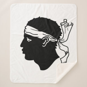 Sherpa Blanket with flag of Corsica