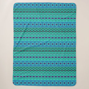 sherpa blue south american aztec blanket