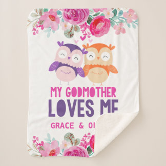 Sherpa Chouettes Florales Couverture bébé - Ma Godmère m'