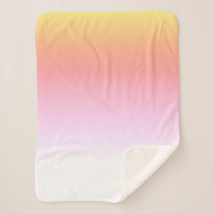 Sherpa Couleurs blanches rose jaune Couverture minimalist