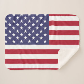 Sherpa Couverture bébé avec drapeau des États-Unis d'Amér