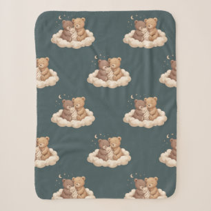 Sherpa Couverture bébé nuage oursons endormis