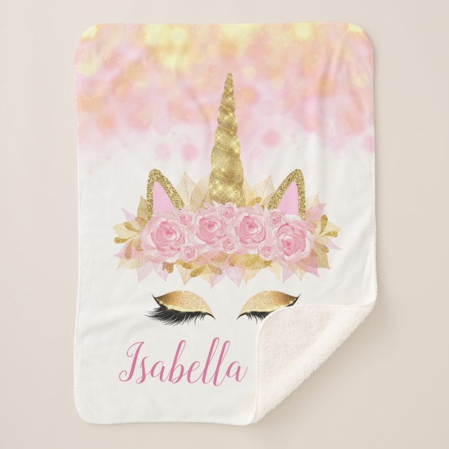 Sherpa Couverture bébé Unicorn (Devant)