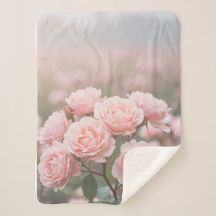 Sherpa Couverture de champ rose vif