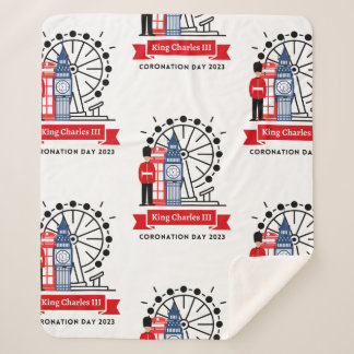 Sherpa Couverture de couronnement King Charles III