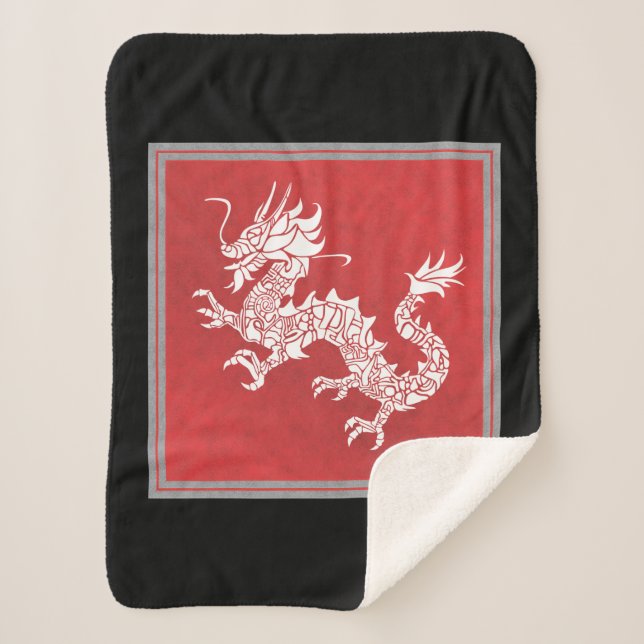 Sherpa couverture de dragon rouge (Devant)