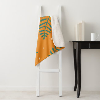 Sherpa Couverture de feuilles de palmier botaniques vert