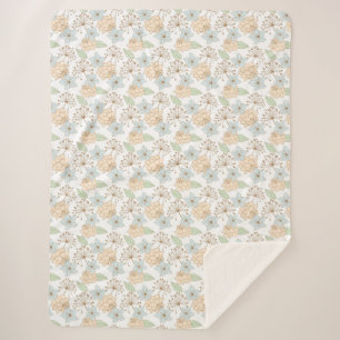 Sherpa couverture de fleurs de printemps