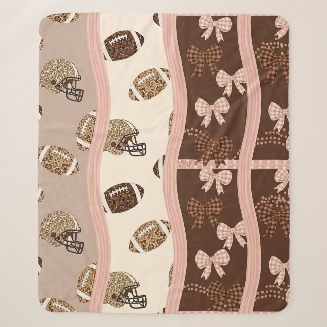 Sherpa Couverture de football Coquette à motif léopard (4 (Devant)