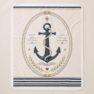 Sherpa Couverture de jet classique nautique Sailorcore