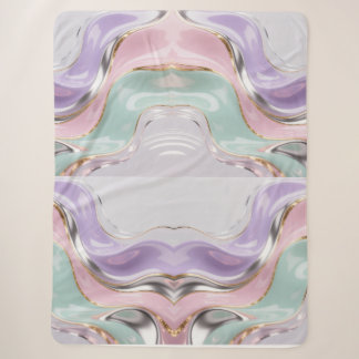 Sherpa Couverture de motif d'art fluide abstrait moderne