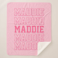 Couverture de nom rose préppie