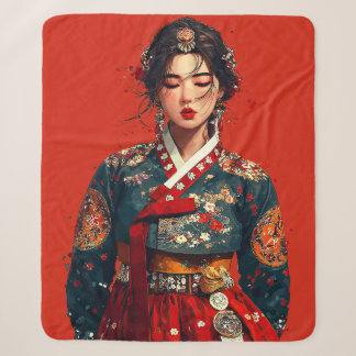 Sherpa Couverture de portrait moderne Hanbok
