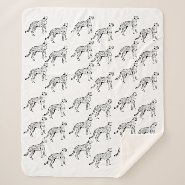 Sherpa Couverture design Cheetah (Devant)