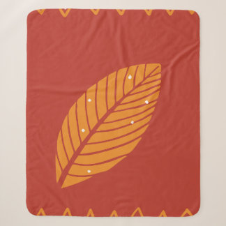 Sherpa Couverture motif tribal feuille d'automne en terre