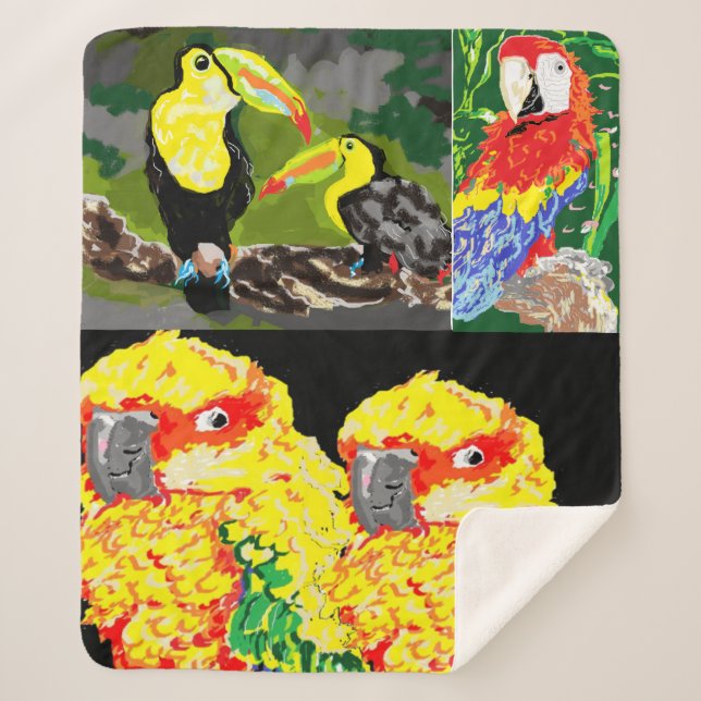 Sherpa Couverture : Oiseaux tropicaux (Devant)
