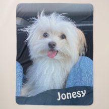 Couverture personnalisée avec photo de chien et no
