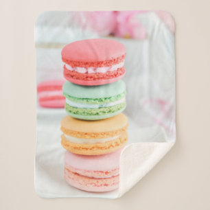 sherpa fleece blanket macarons