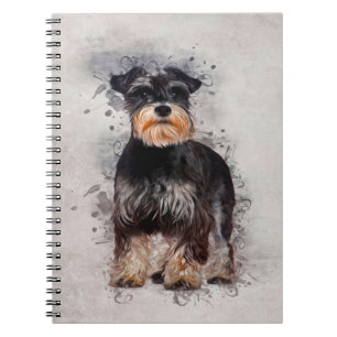 Sherpa Fleece  Schnauzer Comfy Cozy Fleece Notebook