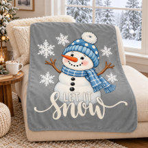 Laissez tomber la neige - Douce couverture grise e