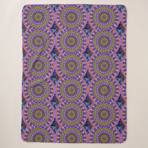 sherpa mandela purple hippie blanket