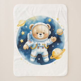 Sherpa Mignonne couverture en molleton d'astronaute ours 