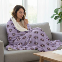 Sherpa Softness Blanket – Violet Bouquet