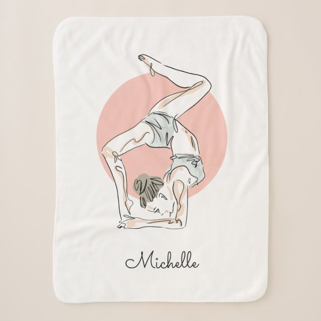Sherpa Yoga Woman nom personnalisé couverture (Devant)