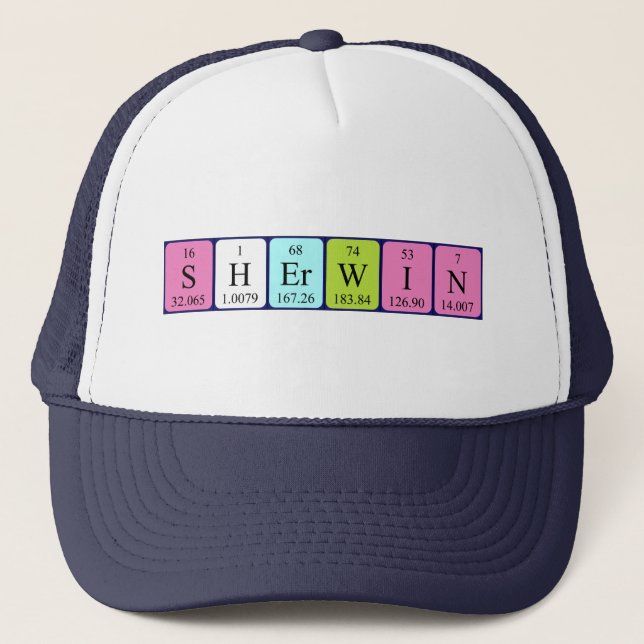 Sherwin periodic table name hat (Front)