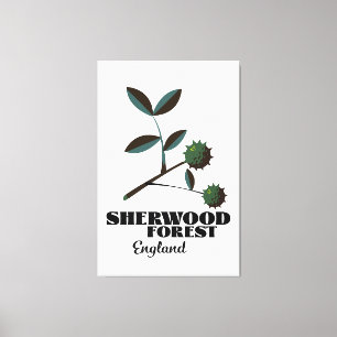 Sherwood Forest England travel poster Canvas Print