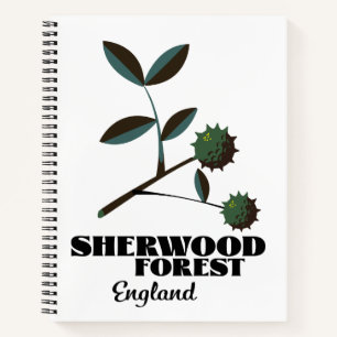 Sherwood Forest England travel poster Notebook