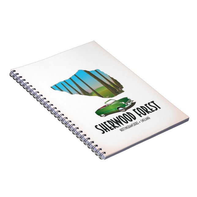 Sherwood Forest Nottinghamshire map Notebook (Right Side)