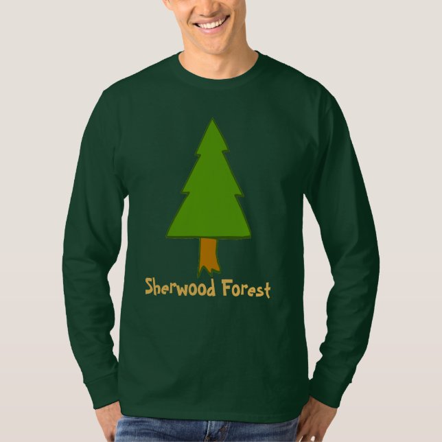 Sherwood Forest, Tree, edit text T-Shirt (Front)