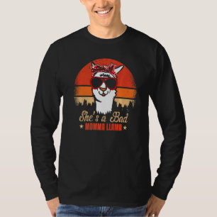 Shes A Bad Mama Llama Mothers Day Grandmother Alpa T-Shirt