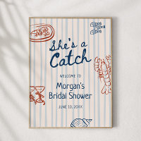 She's A Catch Bridal Shower Downloadable Welcome