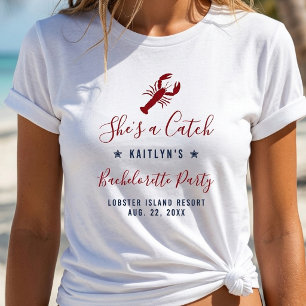 She's A Catch Coastal Bachelorette Party T-Shirt