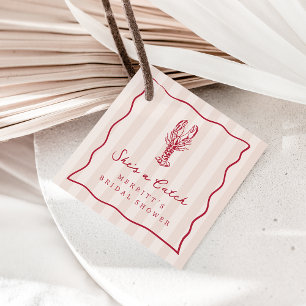 She's a Catch   Coastal Lobster Bridal Shower  Favour Tags