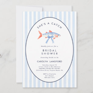 She's a Catch Fishermans Aesthetic Bridal Shower  Invitation