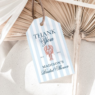 She's a catch Lobster Bridal Shower Gift Tags