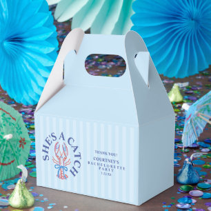 She's A Catch Summer Coastal Bachelorette Party Favor Box