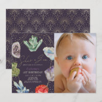 She's a Gem Crystals Gemstone 1st Birthday Photo
