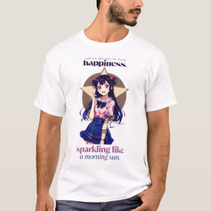 She's A Melody Of Pure Happiness Shining In Blue T-Shirt