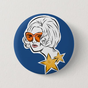 She's a Star Retro Style 2 Inch Round Button