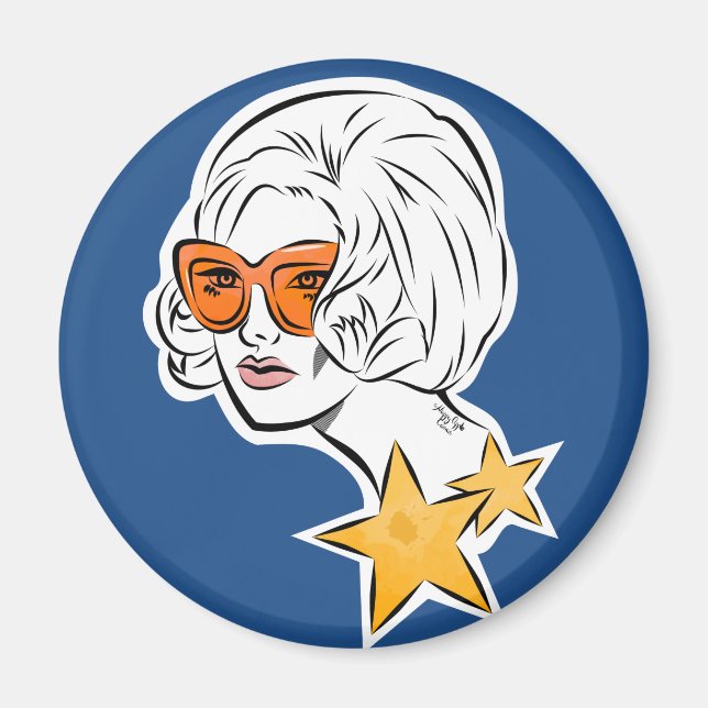 She's a Star Retro Style Magnet (Front)