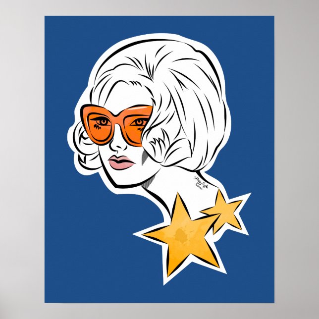 She's a Star Retro Style Poster (Front)